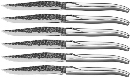 Set 6 Cutite Friptura, Jay Hill, Laguiole Raw Black, Stainless Steel [3]