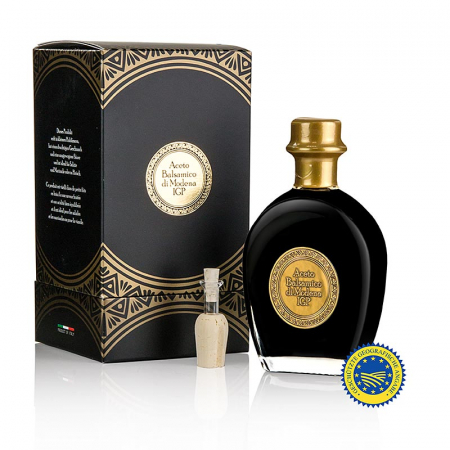 Bacanie - Aceto Balsamico di Modena IGP din butoi de ienupar, cutie neagra, 250 ml