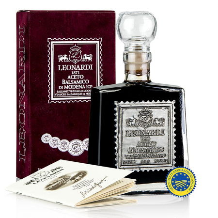 Otet balsamic - Aceto Balsamico di Modena IGP/IGP, Velluto Bordeaux, 15 ani, Leonardi, 250 ml