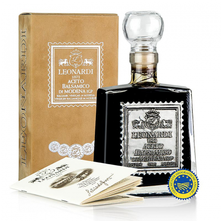 Otet balsamic - Aceto Balsamico di Modena IGP/IGP, Velluto Ocra, 10 ani, Leonardi, 250 ml