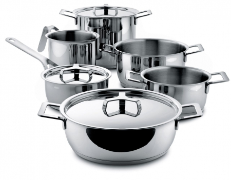 Seturi de oale si tigai - Alessi Set de oale si tigai 6 piese