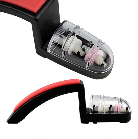 Ascutitor universal cutit Mino Sharp / piatra ceramica, rosu-negru, mic, 220 / BR, 1 buc [1]