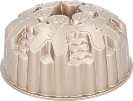 Noutati Gourmetto - Forma pentru biscuiti ghimbir, Gingerman, 22 cm, inaltime 10 cm, din aluminiu turnat