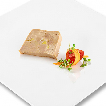 Bloc de ficat de rata, Rougié, foie gras, cu bucati, trapez, semi-conservat, 180 g [1]