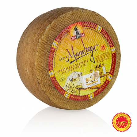 Branzeturi - Branza Manchego Viva España, maturata 6 luni, roata intreaga, DOP, aproximativ 2,8 kg