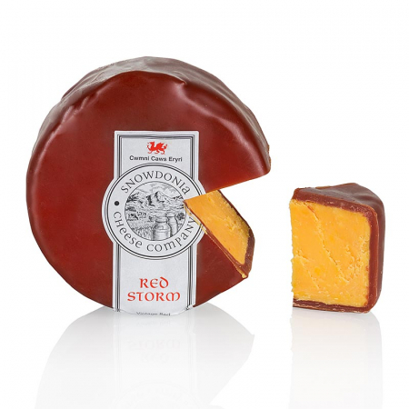 Branzeturi - Branza Cheddar Leicester invechita, ceara rosu inchis, 200g