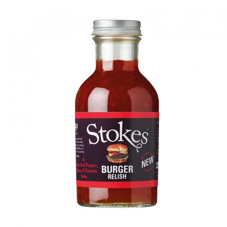 Bacanie - Burger Relish, salsa de ardei rosu si rosii, Stokes, 265 ml