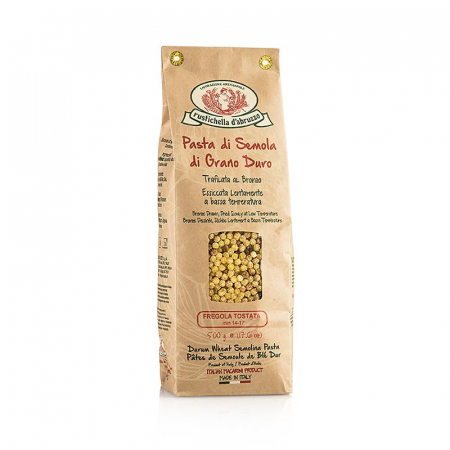 Bacanie - Fregola Tostata, paste sidefate rotunde din gris prajit de grau dur, 500 g