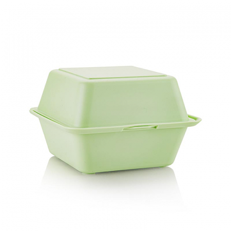 Ustensile de Bucatarie - Cutie de burgeri reutilizabilă GreenDish, 157x157x104mm "ToGo", verde, 50 buc.