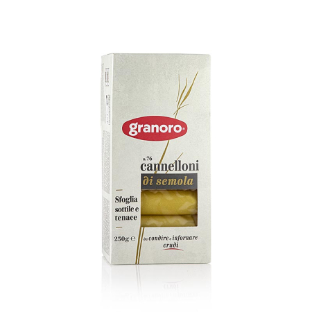 Bacanie - Cannelloni Granoro, aproximativ 25 rulouri/pachet, Nr.76, 250 g