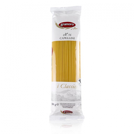 Bacanie - Spaghete foarte subțiri, Granoro Capellini, 1 mm, No.16, 500 g