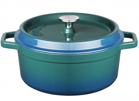 Ustensile de Bucatarie - Caserola Sola cu Capac Albastru Ø24 cm / 3,2 L