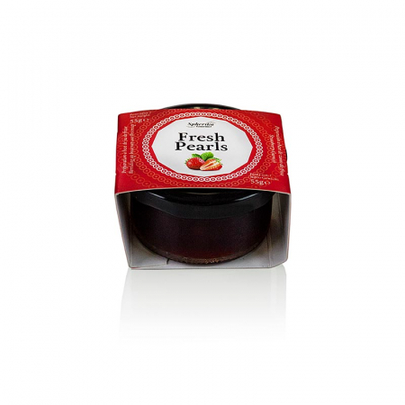 Alte specialitati dulci - Caviar de fructe "capsuni", marimea perlelor 5mm, sferice, perle cocktail, 55 g