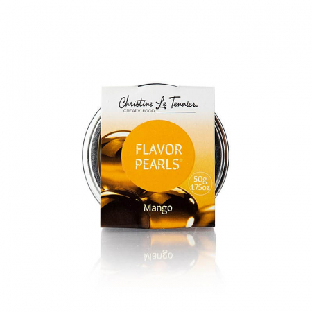 Specialitati dulci - Caviar de fructe "mango", Les Perles, marimea perlelor 5mm, sferice, 50 g