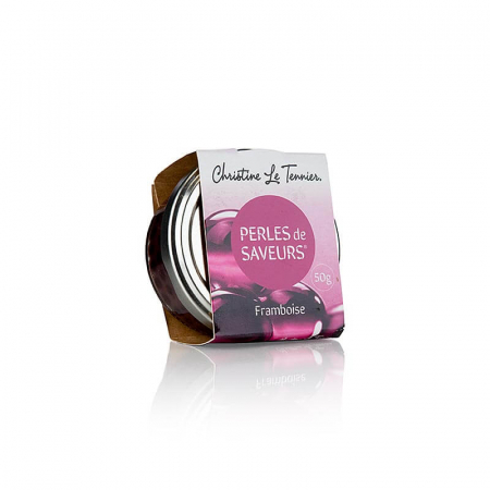 Specialitati dulci - Caviar de fructe „zmeura”, Les Perles, marimea perlelor 5mm, sferice, 50 g