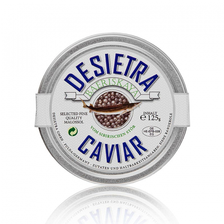 Caviar - Caviar Desietra Baeriskaya (Acipenser baerii), acvacultura Germania, 125 g