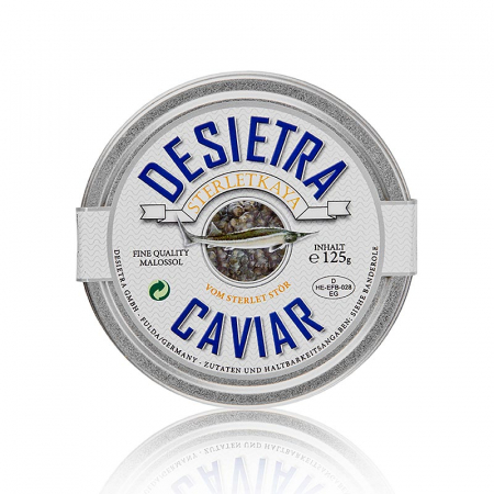 Caviar - Caviar Desietra Sterletkaya din sturion Sterlet, acvacultura Germania, 125 g