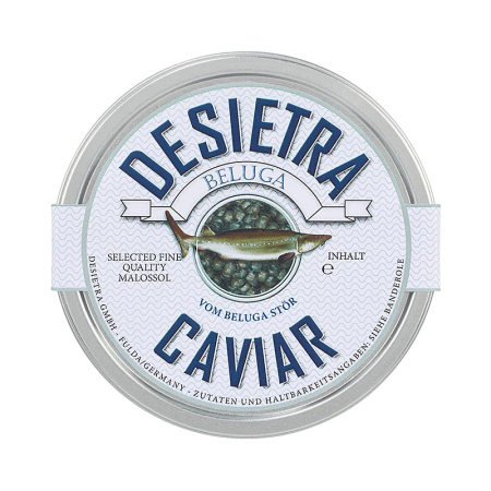 Caviar - Caviar Beluga, Desietra Malossol din Hausen (huso huso), Acvacultura Germania, 125 g