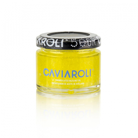 Specialitati din ulei - Caviar din ulei de masline Caviaroli, mici perle din ulei de alune, 50 g