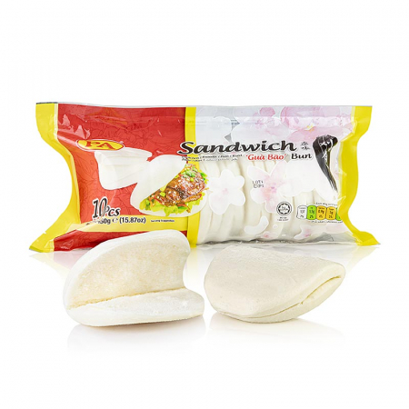 Bucataria chineza - Chifla Sandwich (Bao), congelata, 450 g, 10 buc- Certificat Halal
