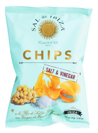 Snacks - Chipsuri de cartofi cu otet si sare de Ibiza, 45gr