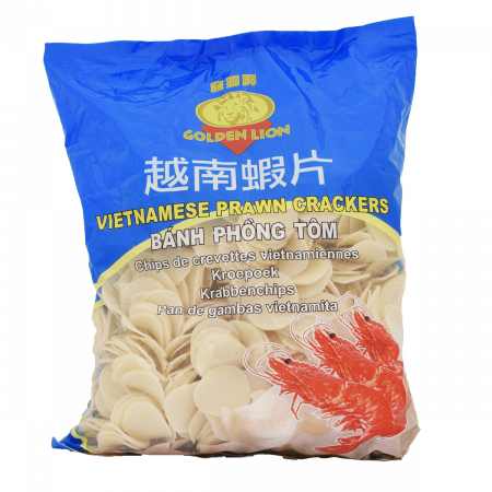 Bucatarie asiatica si etnica - Chipsuri Kroepoek cu creveti, necopti, Golden Lion, 2kg