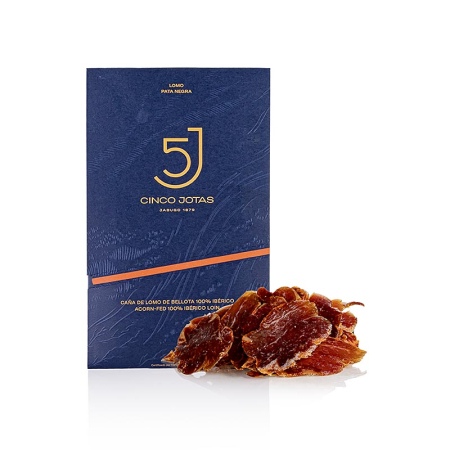 Carne si Preparate din carne - Cinco Jotas - LOMO iberic 100% hranit cu ghinda cu ardei gras, feliat, 70 g