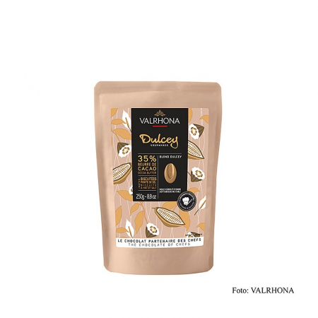 Ciocolata - Ciocolata blonda 35%, Valrhona Dulcey, dischete, 250 g