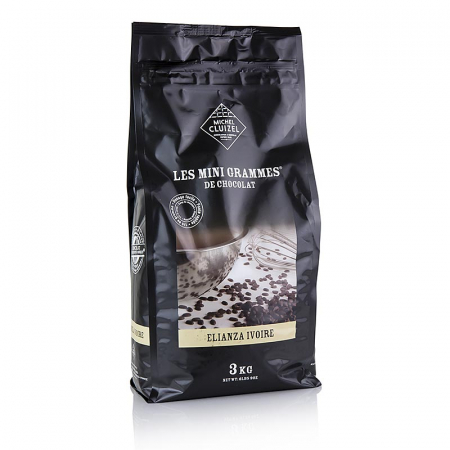Michel Cluizel - Ciocolata Couverture alba, Michel Cluizel, dischete, Grandes Teneurs, Elianza Ivoire,3 kg
