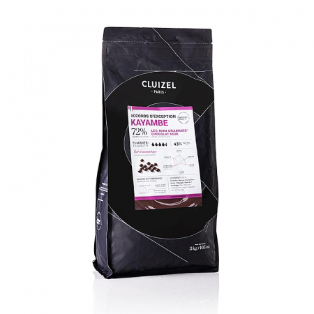 Michel Cluizel - Ciocolata Couverture amaruie, Michel Cluizel, dischete, Grandes Teneurs, Kayambe 72%, 3 kg