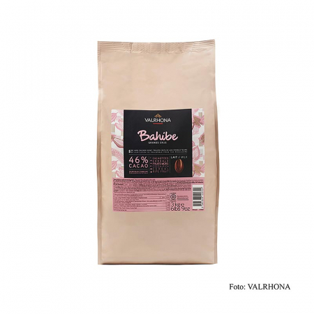 Ciocolata - Ciocolata Couverture cu lapte integral, Bahibe, dischete, 46% cacao, Republica Dominicana, 3 kg