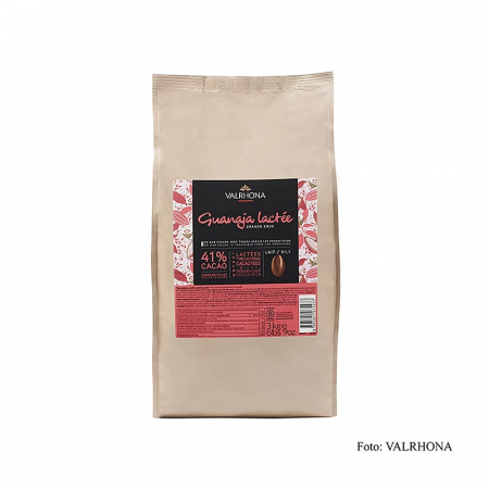 Ciocolata - Ciocolata Couverture cu lapte integral, Guanaja Lactée Grand Cru, dischete, 41% cacao, 3 kg