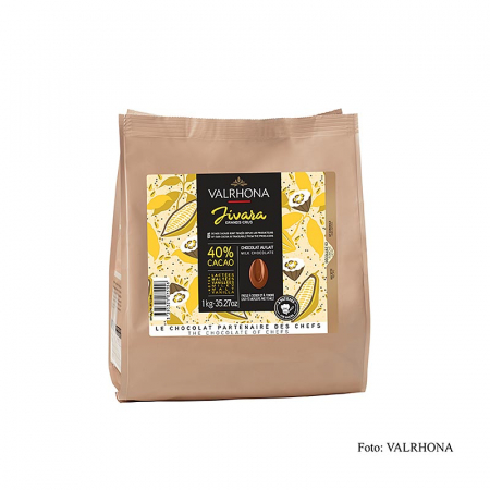 Ciocolata - Ciocolata Couverture cu lapte integral, Jivara Lactée Grand Cru, dischete, 40% cacao, 1 kg