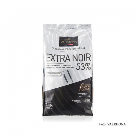 Ciocolata neagra - Ciocolata Couverture extra noir, dischete, 53% cacao, 3 kg