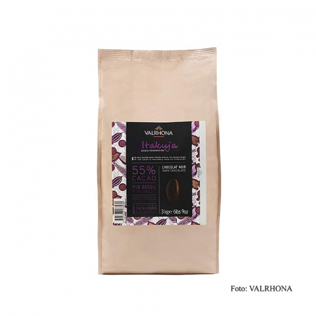 Ciocolata neagra - Ciocolata Couverture neagra amaruie, Itakuja, dischete, 55% cacao, 3 kg
