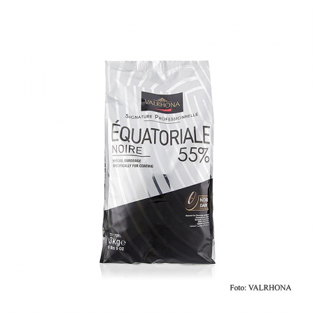Ciocolata neagra - Ciocolata Couverture neagra, Equatoriale Noire, dischete, 55% cacao, 3 kg