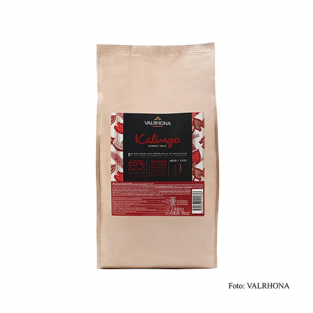 Ciocolata neagra - Ciocolata Couverture neagra, Kalingo, dischete, 65% cacao, boabe Grenada pure, 3 kg