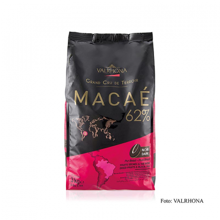 Ciocolata neagra - Ciocolata Couverture neagra, Macae "Grand Cru", dischete, 62% cacao, Brazilia, 3 kg