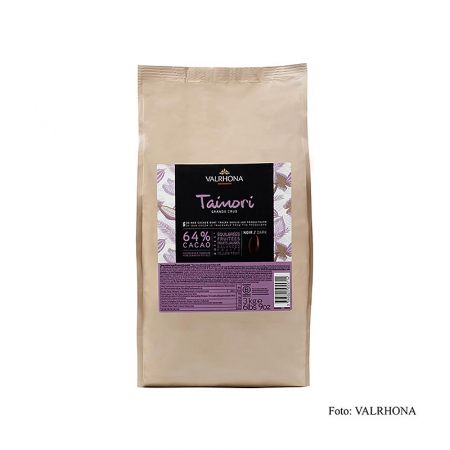 Ciocolata neagra - Ciocolata Couverture, Tainori "Grand Cru", dischete, 64% cacao, Republica Dominicana, 3 kg