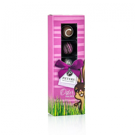 Praline - Ciocolată de Paște „Rabbit Pink”, cu alcool, 62 g, 5 buc