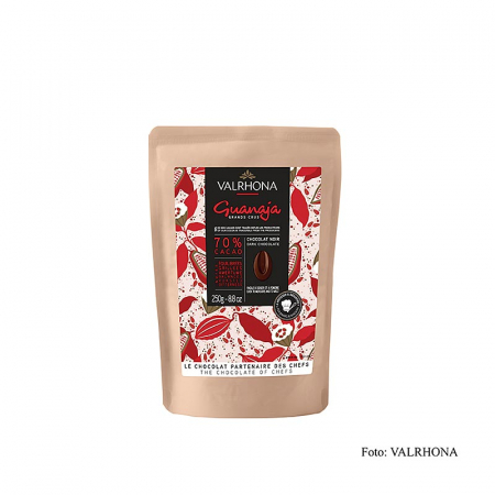 Ciocolata neagra - Ciocolata neagra 70%, Valrhona Guanaja, dischete, 250 g