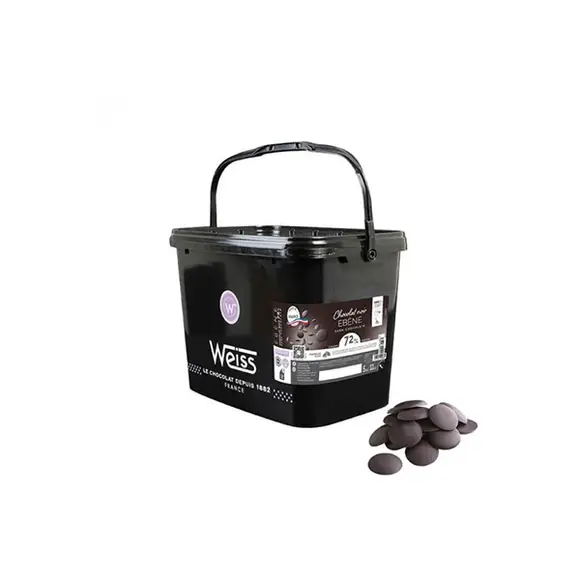 Ciocolata - Ciocolata neagra Ebene 72%, Weiss, 5kg