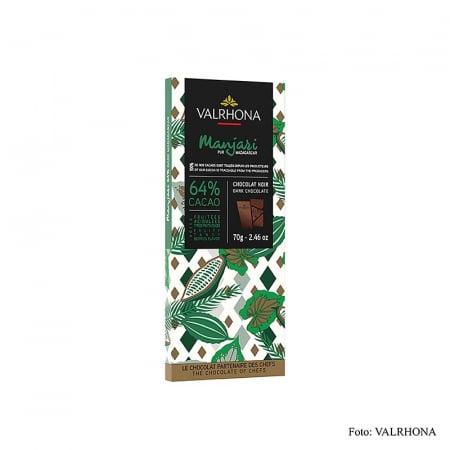 Ciocolata - Ciocolata neagra, Manjari, 64% cacao, Madagascar, 70 g