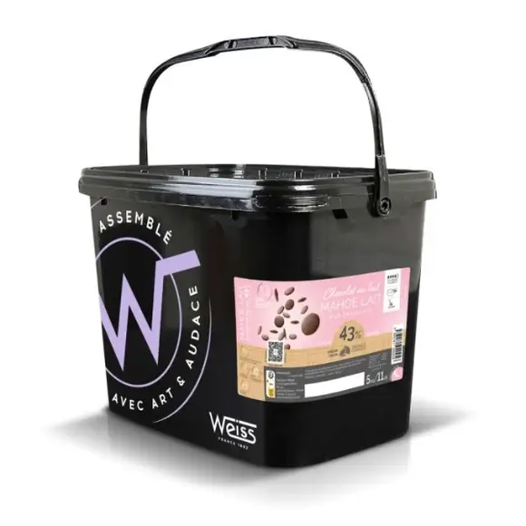 Ciocolata neagra - Ciocolată cu lapte Mahoe 43%, Weiss, 5kg