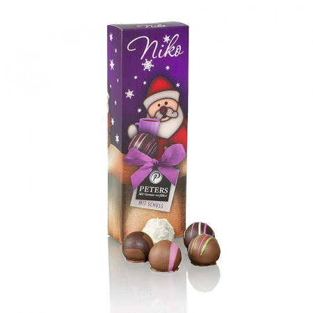 Praline - Ciocolate de Crăciun - „Niko”, cu alcool, 62 g, 5 buc