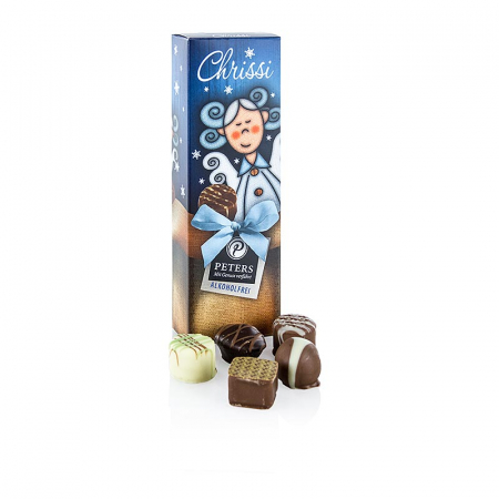 Praline - Ciocolate de Crăciun - „Chrissi”, fără alcool, 60 g, 5 buc