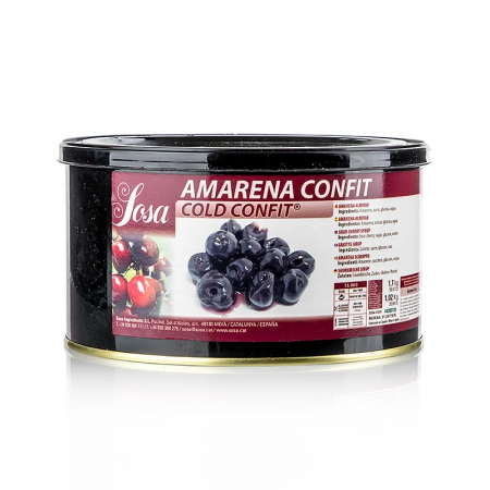 Aditivi alimentari - Cirese Amarena confiate in sirop, intregi, Sosa, 1,7 kg