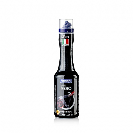 Specialitati dulci - Fabbri Gum Nero - sirop negru cu guma arabica pentru colorarea cocktailurilor, 500 ml