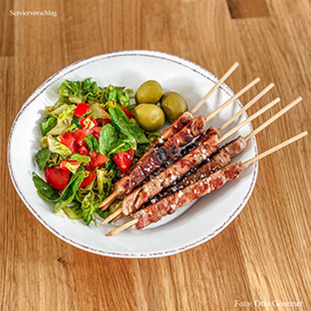 Coaste "Abanico" din carne de porc iberico, frigarui congelate, 150 g, aproximativ 5 buc. [1]