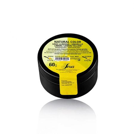 Bacanie - Colorant alimentar natural galben lamaie, pudra, solubil in apa, Sosa, 60 g